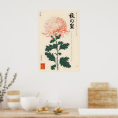 Impression de Chrysanthème Japonais sur Mur de Sty (Cuisine)