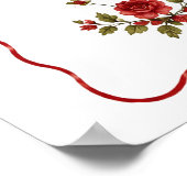 Impression de citation Coquette Ruban Rouge Floral (Coin)