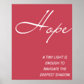 Impression de citation Hope Tiny Light Deepest Sha (Devant)