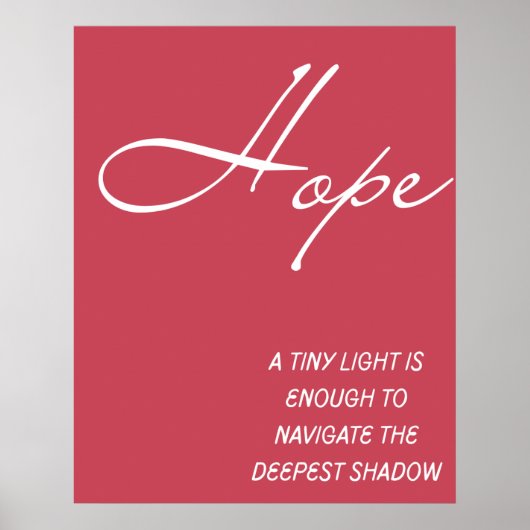 Impression de citation Hope Tiny Light Deepest Sha (Devant)