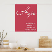 Impression de citation Hope Tiny Light Deepest Sha (Cuisine)