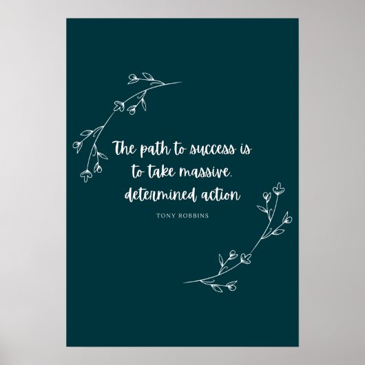 Impression de citation inspirante d'action massive (Devant)