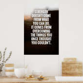 Impression de citation inspirante "La force ne vie (Cuisine)