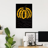 Impression de citrouille abstraite noire et jaune (Bureau à domicile)