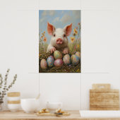 Impression de cochon de Pâques, nurserie pastel de (Cuisine)