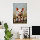 Impression de cochon de Pâques, Nursery pastel de  (Bureau à domicile)