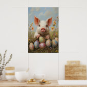 Impression de cochon de Pâques, Nursery pastel de  (Cuisine)