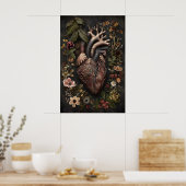 Impression de cœur et de fleurs anatomiques, Dark (Cuisine)