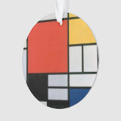 Impression de composition de Piet Mondrian rouge j (devant)
