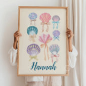 Impression de coquette de coquillage de nurserie s