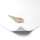 Impression de coquillage beige aquarelle (Coin)