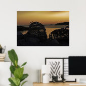 Impression de coucher de soleil sur le filet de ho (Bureau à domicile)