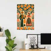 Impression de couple d'art populaire mexicain sous (Bureau à domicile)