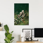 Impression de couple de squelettes romantiques – M (Bureau à domicile)