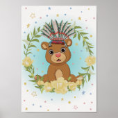 Impression de crèche amérindienne ours pour chambr (Devant)