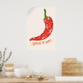 Impression de cuisine au piment, Art mural aliment (Cuisine)