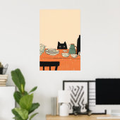 Impression de cuisine Black Cat Art moderne du mil (Bureau à domicile)