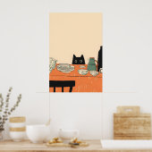 Impression de cuisine Black Cat Art moderne du mil (Cuisine)
