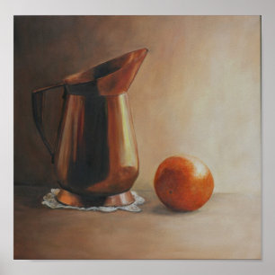 Impression de cuivre et d'art orange