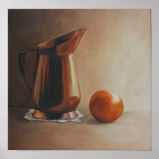 Impression de cuivre et d'art orange (Devant)