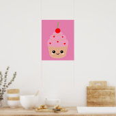 Impression de cupcake rose, décoration de chambre  (Cuisine)