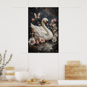 Impression de cygne de fleur lunatique, impression (Cuisine)