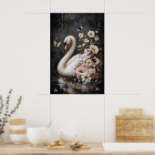Impression de cygne de fleur lunatique, impression (Cuisine)