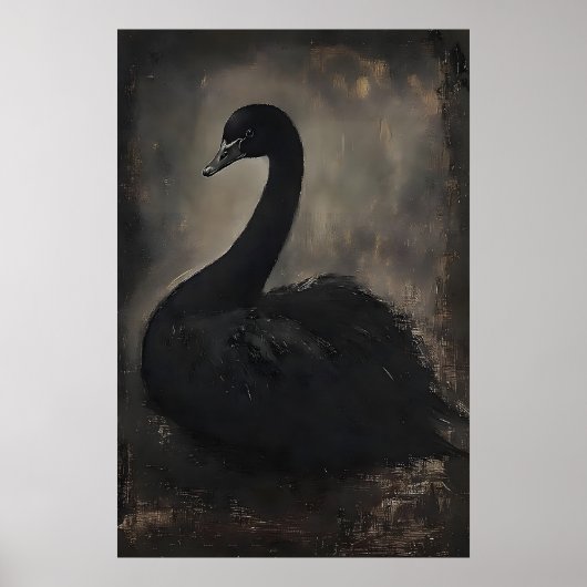 Impression de cygne noir lunatique, impression de  (Devant)