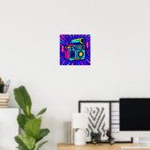 Impression de décoration intérieure Glitch City Po (Bureau à domicile)