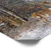 Impression de découpage couleur d'aquarelle de la  (Coin)