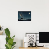 Impression de désert sous les étoiles - Voie lacté (Bureau à domicile)