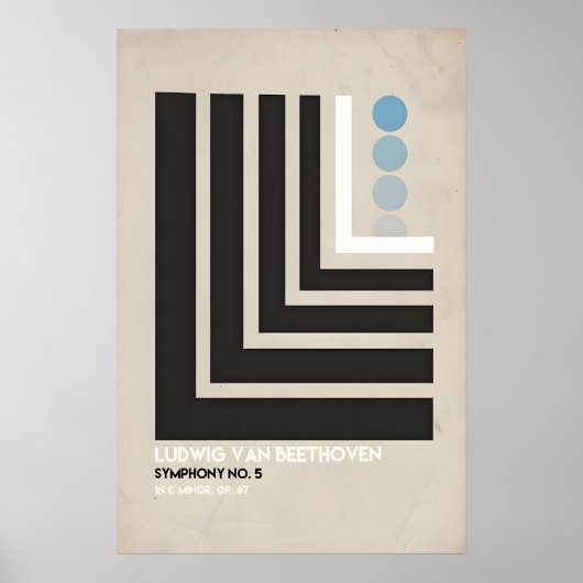 Impression de design original inspiré de Beethoven (Devant)