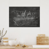 Impression de dessin d'art Bomber Bomber Biplane 1 (Cuisine)