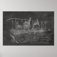 Impression de dessin d'art Bomber Bomber Biplane 1