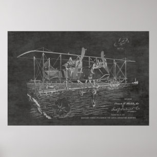 Impression de dessin d'art Bomber Bomber Biplane 1