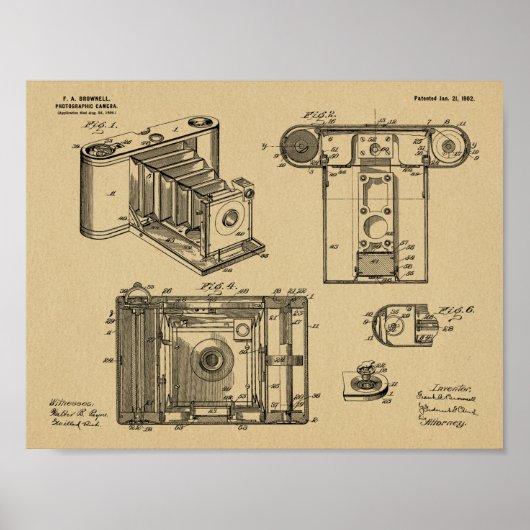 Impression de dessin d'art breveté de 1902 pour ca (Devant)