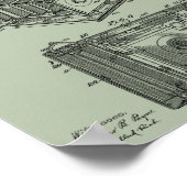 Impression de dessin d'art breveté de 1902 pour ca (Coin)