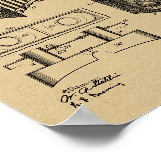 Impression de dessin d'art breveté de 1903 pour ca (Coin)