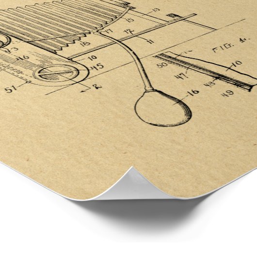 Impression de dessin d'art breveté de caméra plian (Coin)