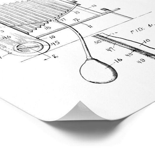 Impression de dessin d'art breveté de caméra plian (Coin)