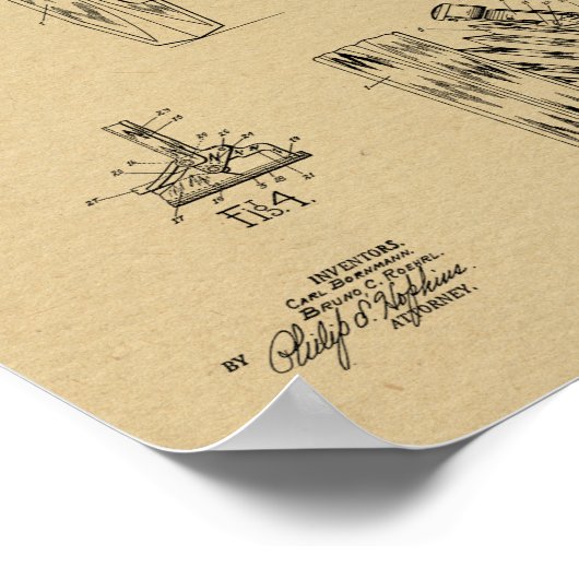 Impression de dessin d'art breveté de caméra plian (Coin)