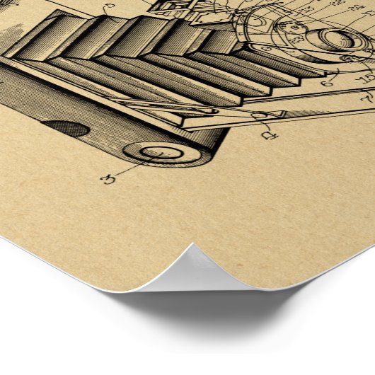 Impression de dessin d'art breveté de caméra plian (Coin)