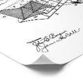 Impression de dessin d'art d'avion Vintage 1911 (Coin)