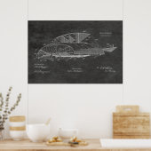 Impression de dessin d'art d'avion Vintage 1911 (Cuisine)