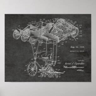 Impression de dessin d'art de Bicycle Airplane 192