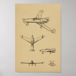 Impression de dessin d'art de l'avion à boucle arr