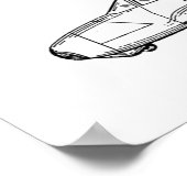 Impression de dessin d'art de l'avion à boucle arr (Coin)