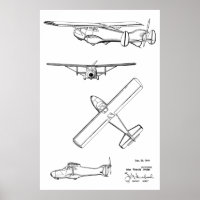 Impression de dessin d'art de l'avion à boucle arr
