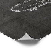 Impression de dessin d'art de l'avion à boucle arr (Coin)