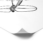 Impression de dessin d'art d'un brevet d'avion hél (Coin)